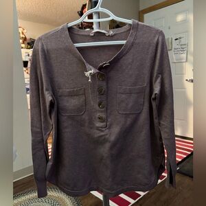 Elegant Women's Button Down Shirt - Mauve